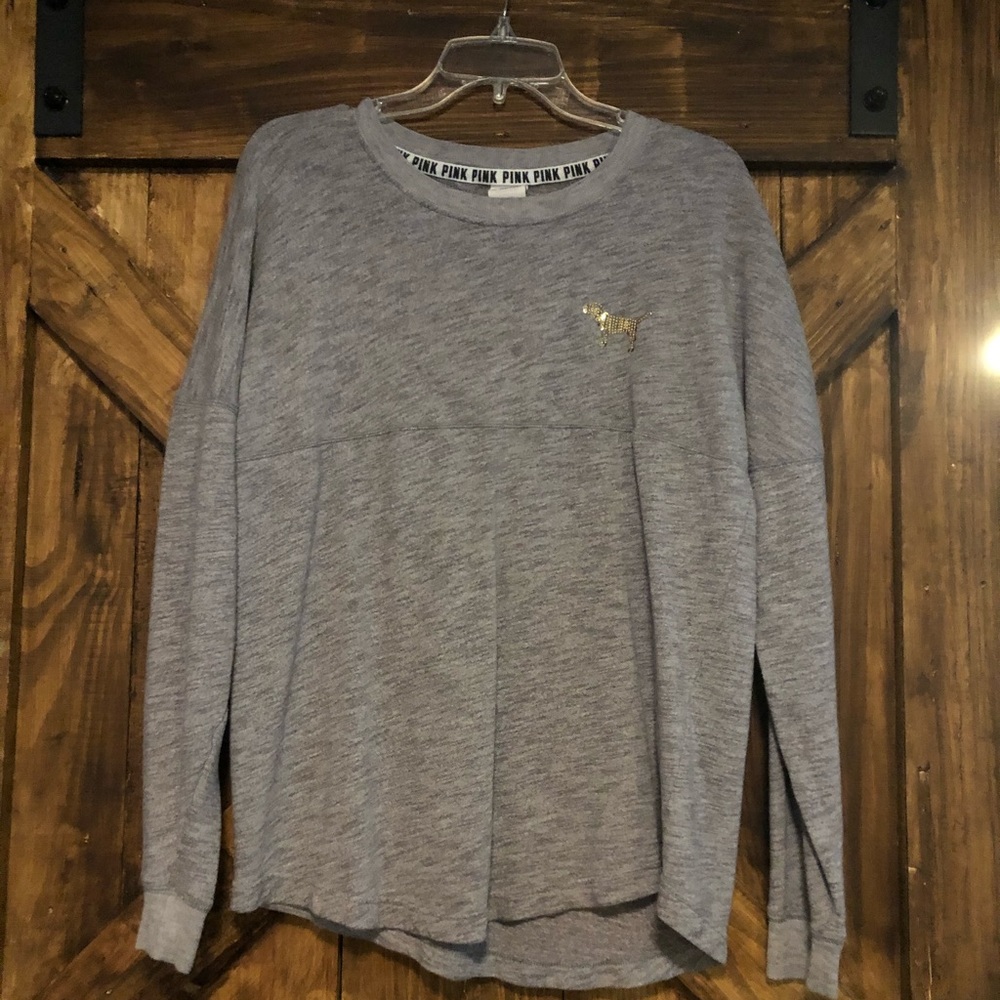 VS pink bling sweatshirt medium